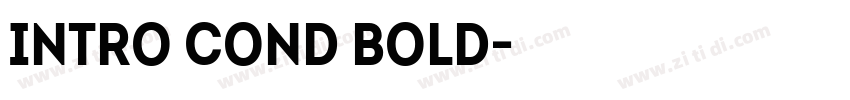 Intro Cond Bold字体转换